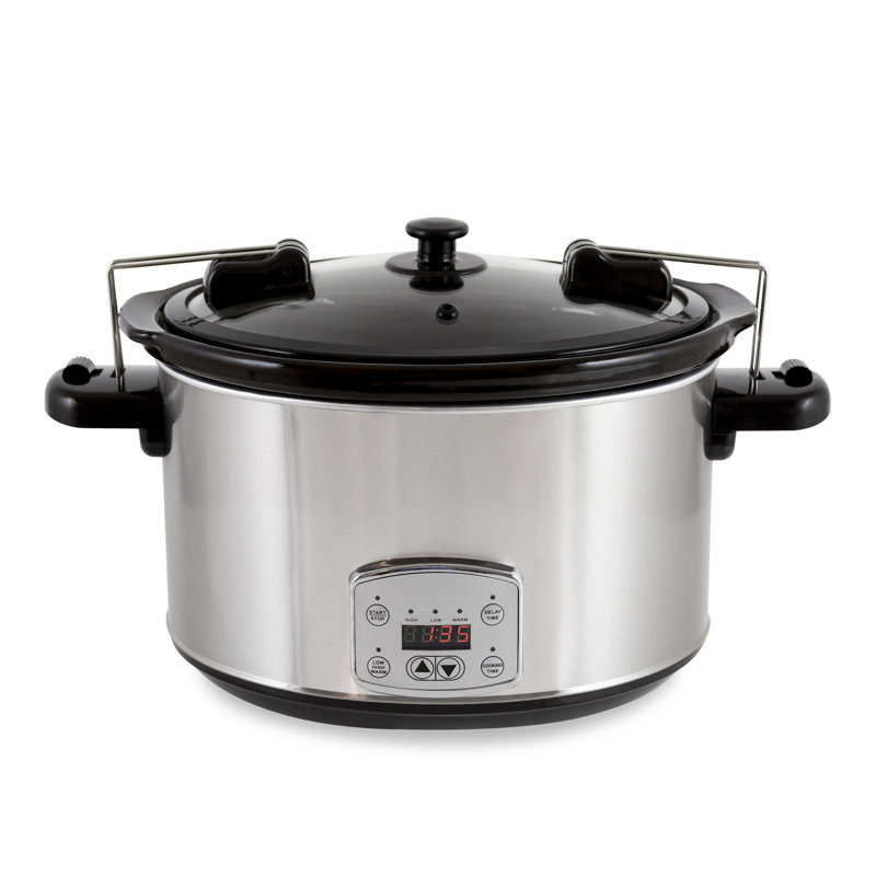 Kalorik 8 Quart Digital Slow Cooker with Locking Glass Lid & Reviews